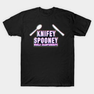 Knifey spooney world championships Australian sport T-Shirt